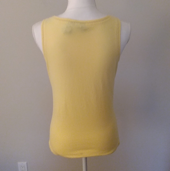 4/$20 Basic Edition Yellow Top with Lace Trim Design - Picture 6 of 10